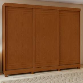 Guarda-Roupa Casal Nice 3 Portas 4 Gavetas Flex Frassino/Off White 73368.169 - Móveis Lopas