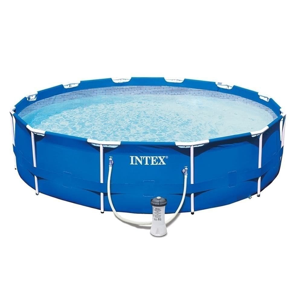 Piscina Intex 6.503 Litros Estrutural Azul Armação Bomba Filtrante