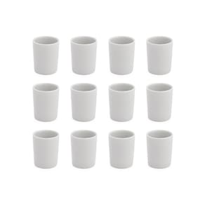 Kit com 12 mini copinho de porcelana 55 ml copinhos de café