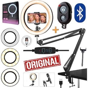 Ring light iluminador profissional luz led braço articulado
