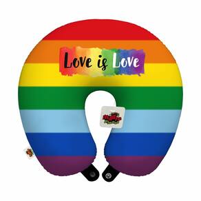 Almofada de pescoço viagem love is love namorados lembrança