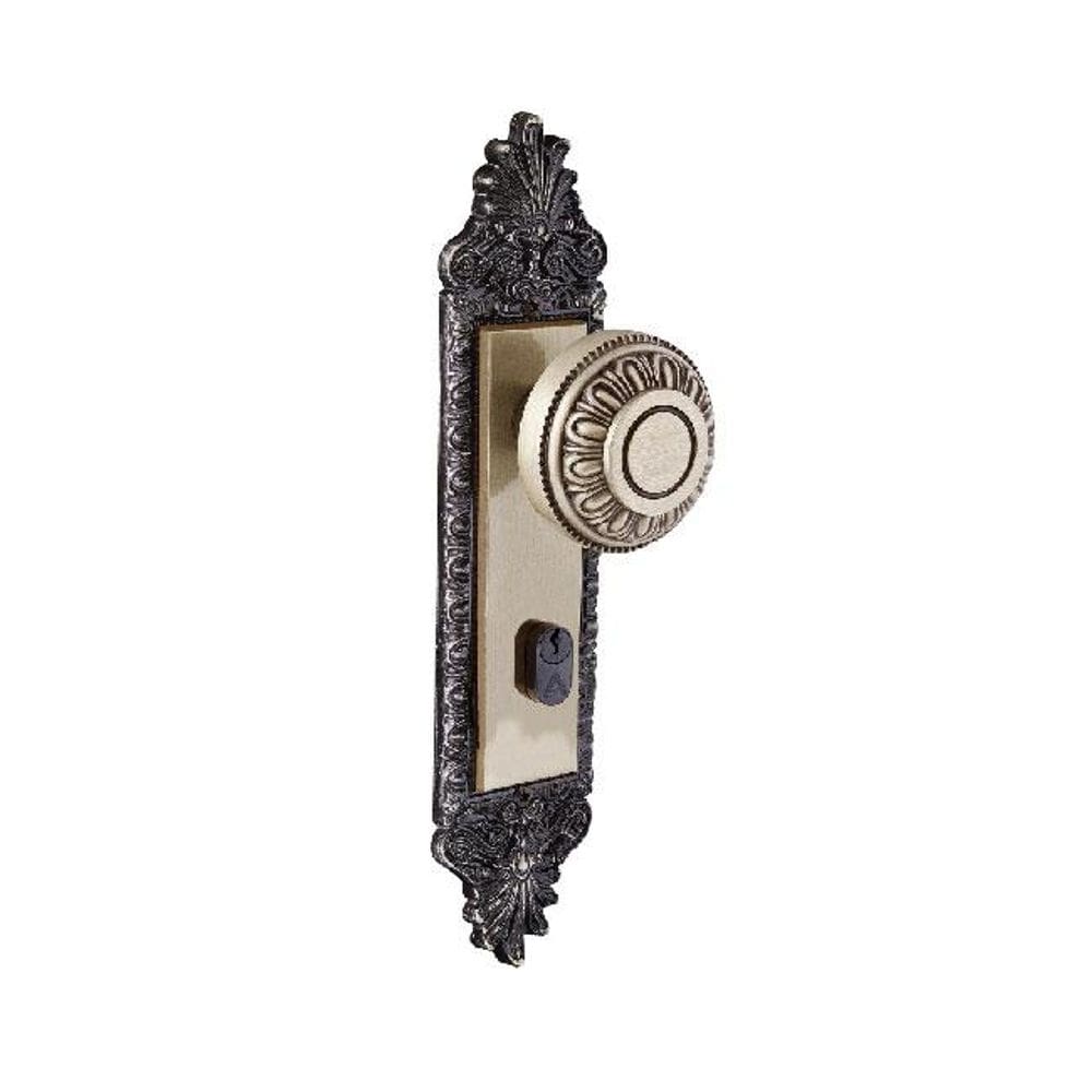 fechadura entrada colonial bola s40mm latonado alianca