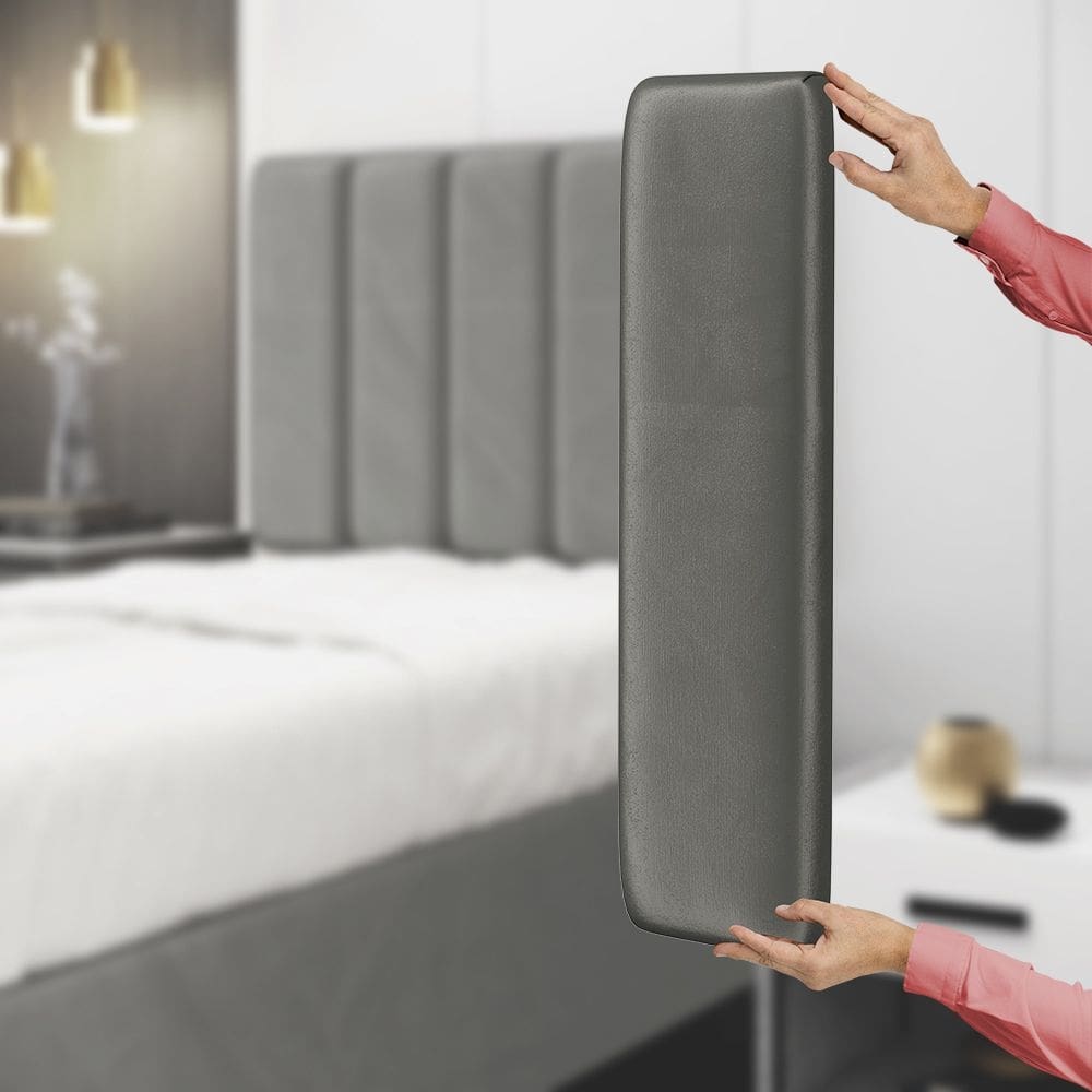 Painel Modulado Nashira 100 / N-023 Veludo Cinza Claro
