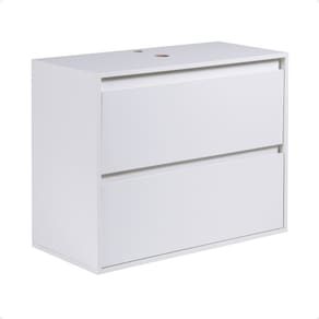Gabinete para Banheiro 80cm Mdf Branco Dubai - On Móveis