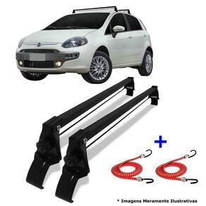 Rack de teto fiat punto 4 portas 08 a 17 + 2 elástico carga