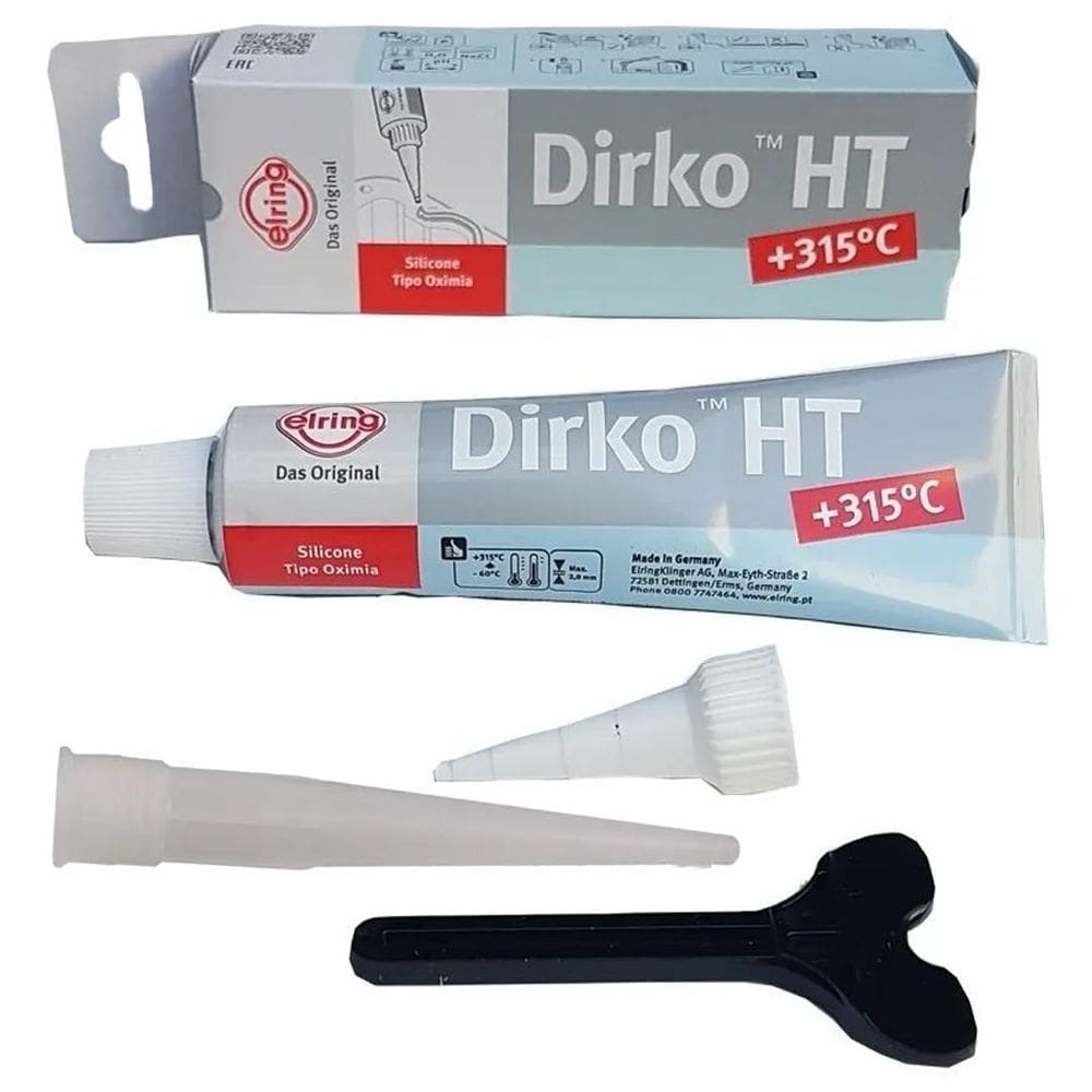 Cola silicone cinza grey motor alta temperatura dirko elring