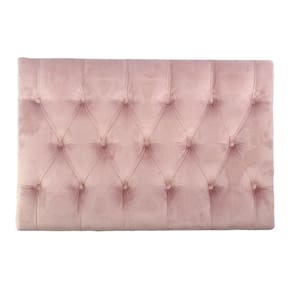 Cabeceira solteiro para cama box painel capitone veludo rosa