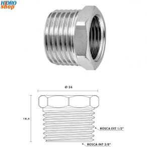 Bucha de Redução 1/2" x Padrão Europa - 310201
