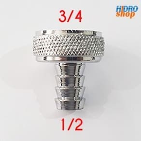 União Bico Mangueira 3/4 x 1/2 Rietti Cromada - 0400619