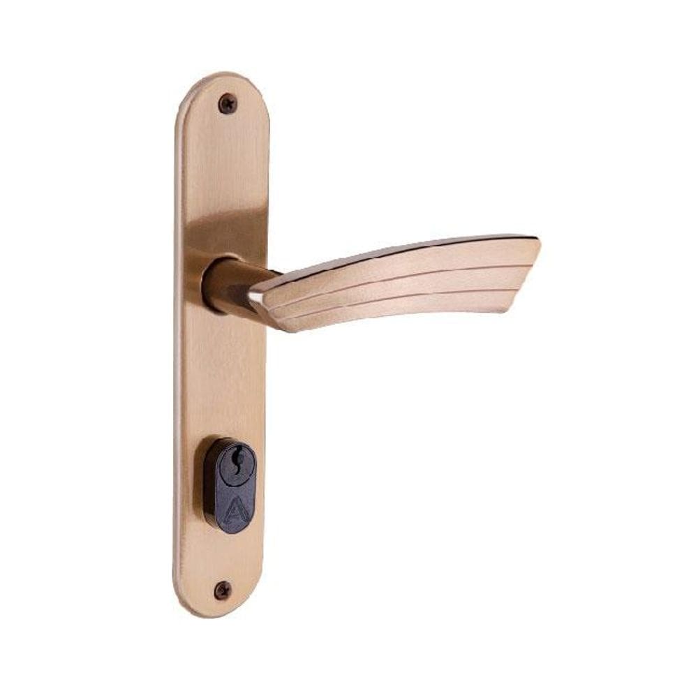 fechadura entrada pop 40mm espelho bronze latonado alianca