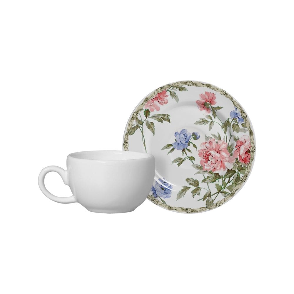 Jogo de xicaras café romantica 2 alleanza 6 und 1linha