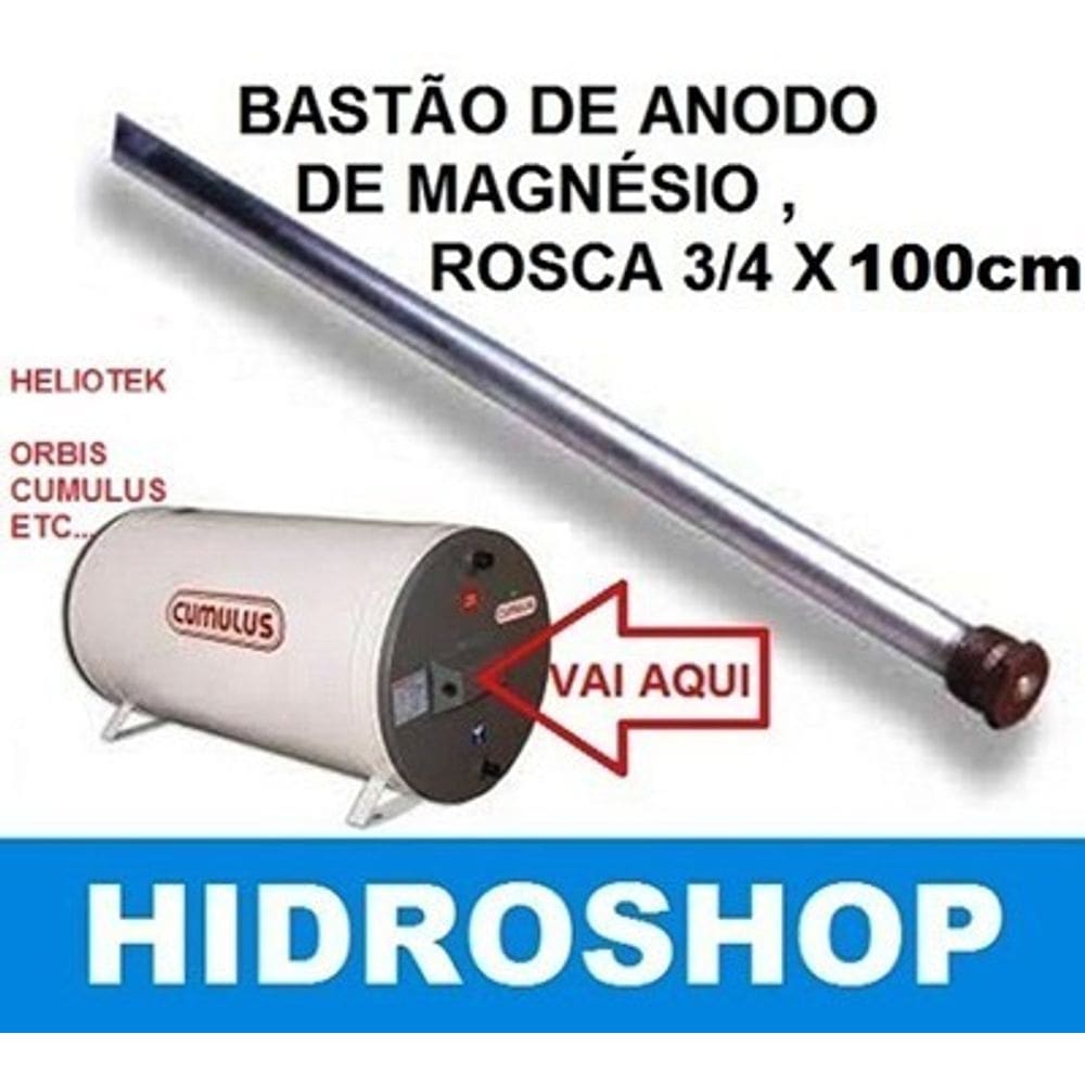Bastão De Anodo De Magnésio Rosca 3/4x100cm  070002