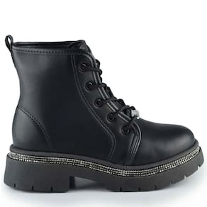 Bota Coturno Infantil Menina com Strass Molekinha 2182.200