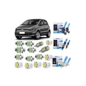 Kit super branca vw fox 2016 a 2018 alto baixo milha techone