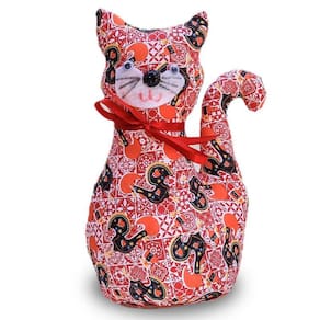 Peso de porta gatinho aparador para porta artesanal gato