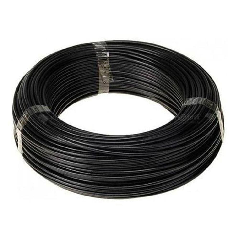 Fio cabo flexível 4mm preto - 100 metros