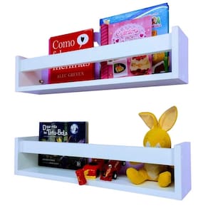 Kit 2 nichos organizador de livro infantil estante bebê 40cm
