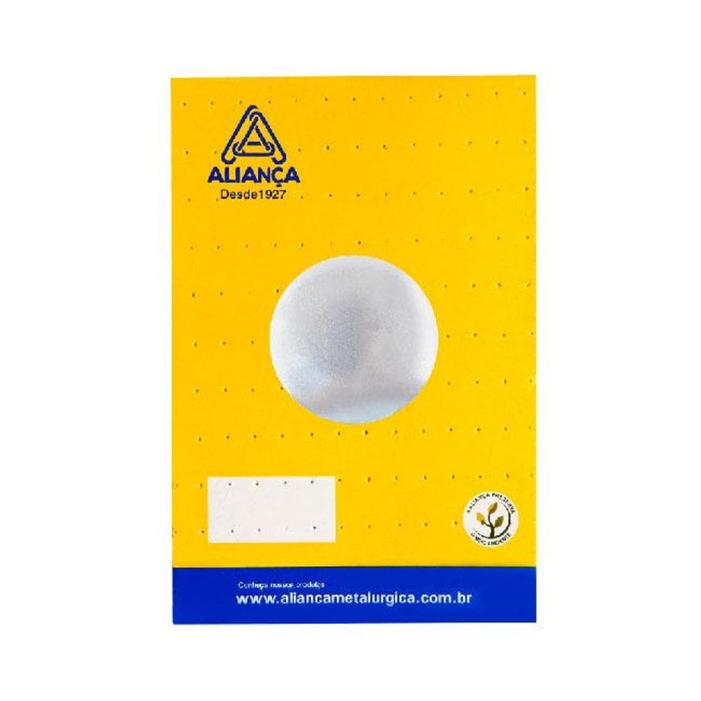 cartela puxador botão convexo 25mm zamac branco alianca