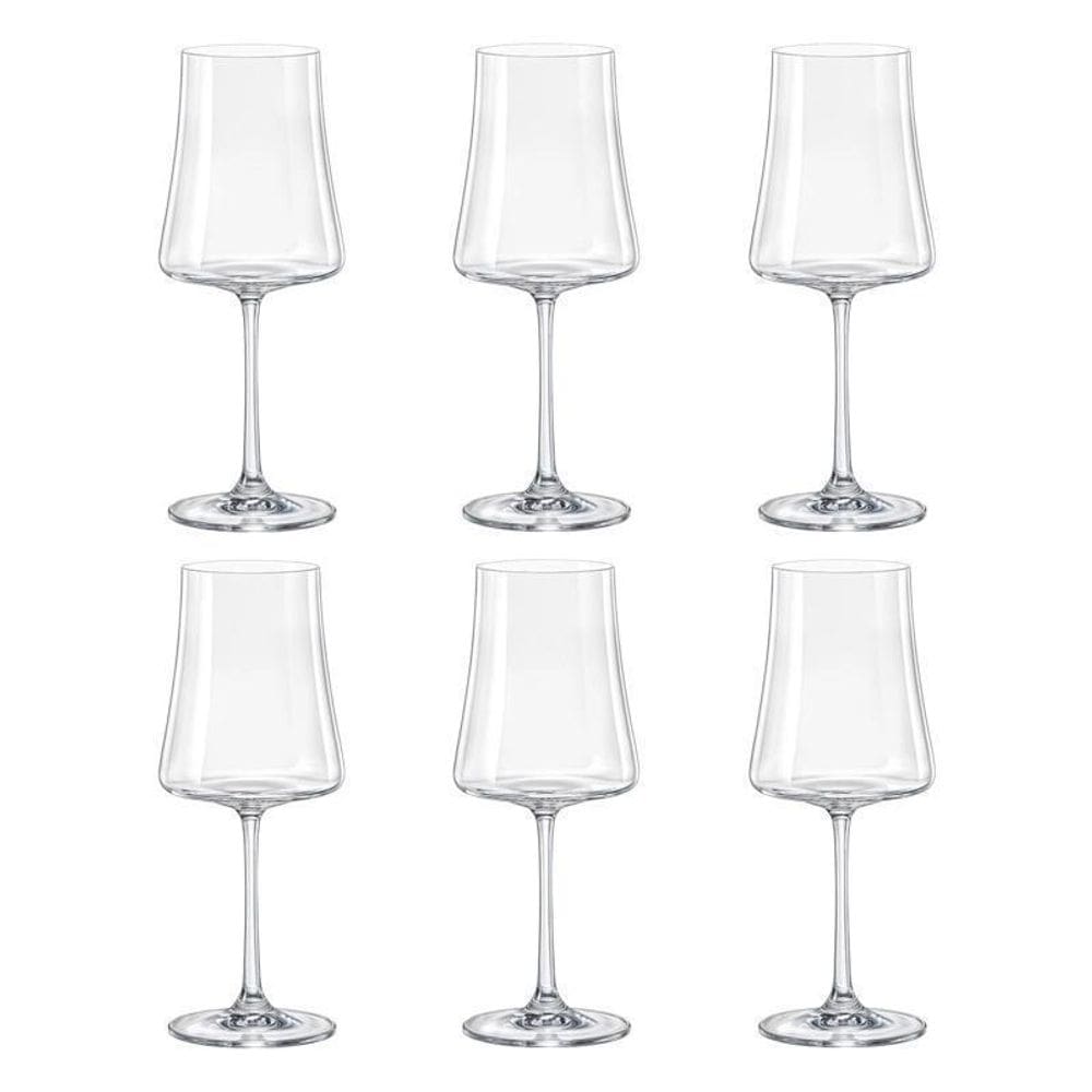 Jogo de 6 tacas para vinho xtra 360ml cristal bohemia