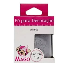Pó Para Decoração Comestível Mago Prata 8gr