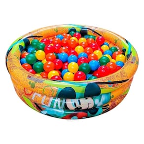 Piscina de bolinhas mickey 100 litros colorida + 25 bolinhas