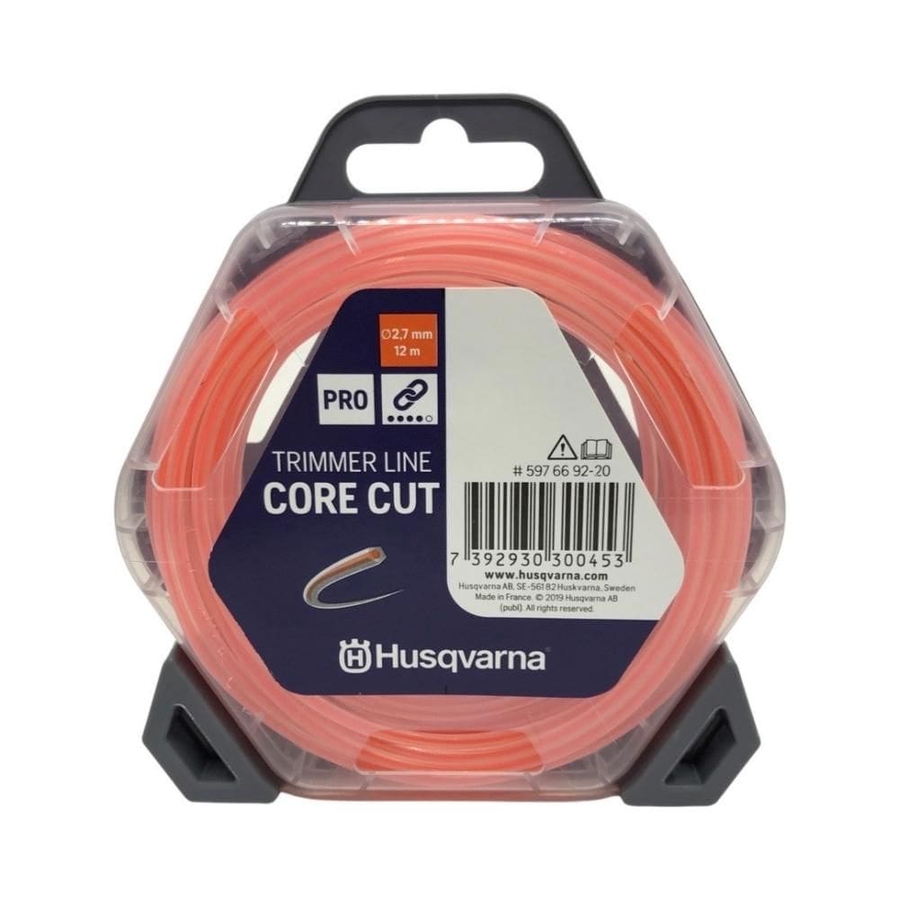 Fio De Nylon Husqvarna Roçadeira 2.7mm Core Cut Com12m