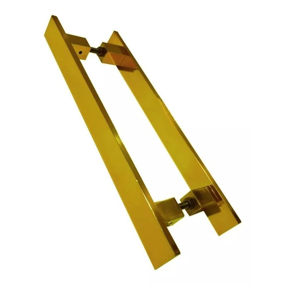 Puxador Porta Pivotante Inox Dourado Reto Italy - 60 Cm