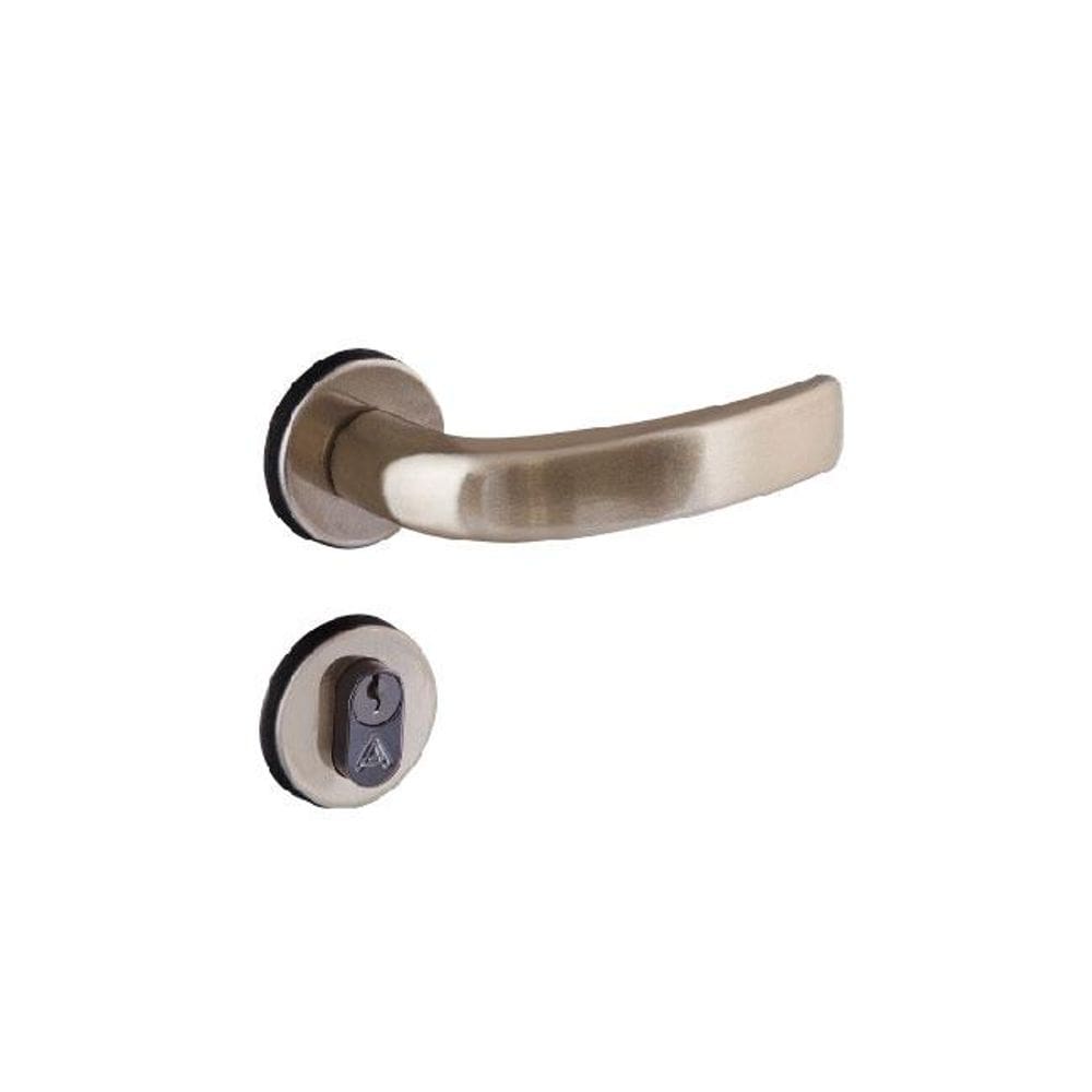 fechadura entrada galaxy roseta 40mm bronze latonado alianca