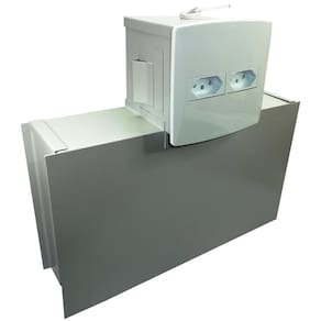 Cofre tomada grande com gaveta interna e fundo 20x35cm