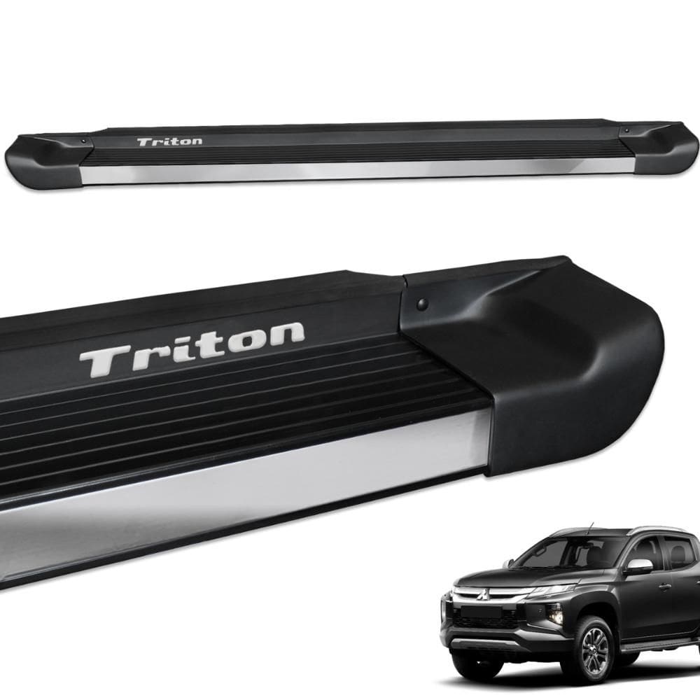 Estribo Lateral L200 Triton Sport 2017 a 2024 Preto Fosco Personalizado