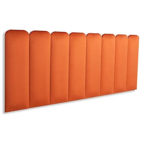 Cabeceira King Estofada Kit 10 Placas Arredondada - Veludo Terracota