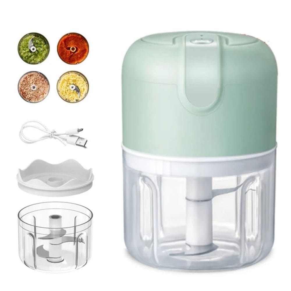 Mini triturador processador moedor elétrico recarregável usb