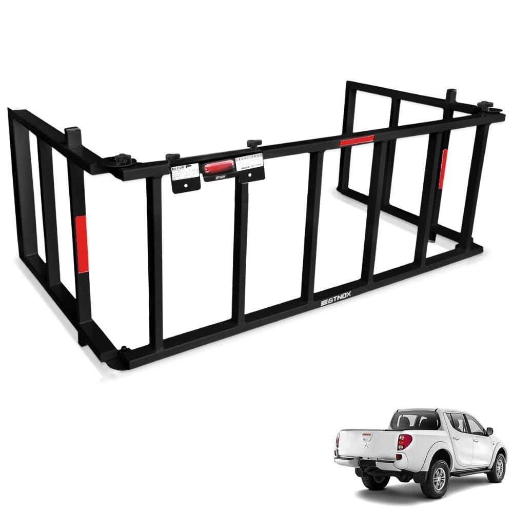 Extensor de Caçamba L200 Triton 2008 a 2018 Rampa Preto Reforçado 350kg Gtnox
