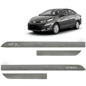 Jogo Friso Yaris 2018 a 2023 Cinza Cosmopolita Alto Relevo