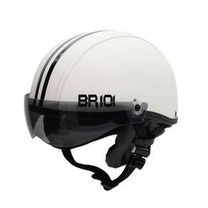 Capacete coquinho scooter elétrica bike branco viseira