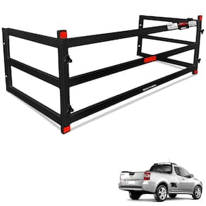 Extensor de Caçamba Montana 2011 a 2021 Divisor ED Preto Gtnox