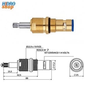 Reparo Registro Pressão Docol 1/4 Volta - 351601