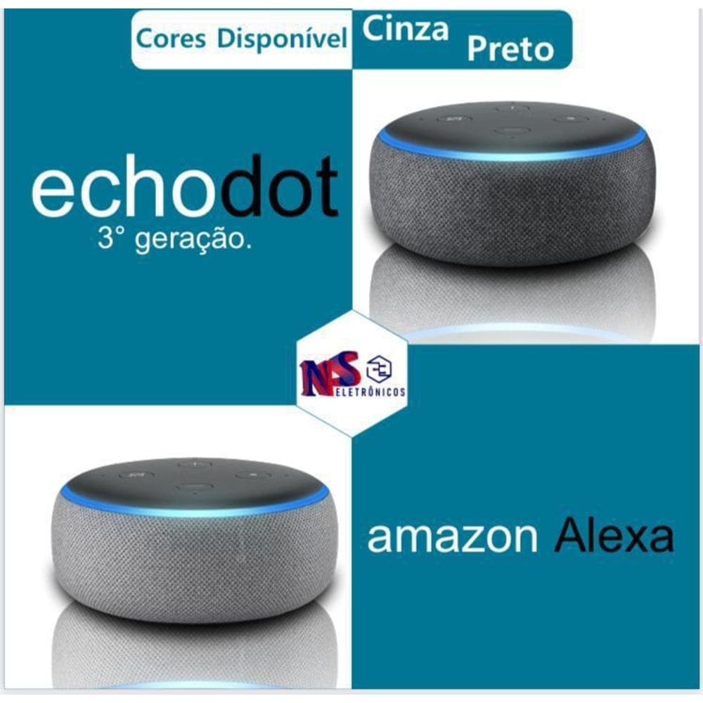 Alexa echo dot 3 geraçao preta amazon