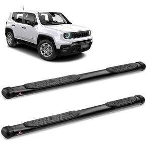 Estribo Jeep Renegade 2015 a 2023 Oblongo Preto Keko K1