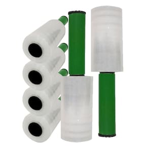 Kit 06 filme stretch protetor 100x100x0,17 mm cabo giratório