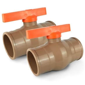 2x registro soldável pvc 32mm 1 marrom cola
