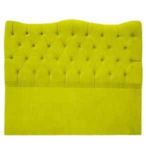 Cabeceira Casal 140cm Dunas Veludo Amarelo - Montanaris Decor