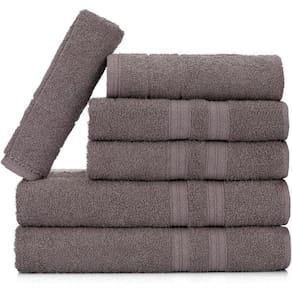 Jogo De Toalhas Gigante Itália Soft 2 Banhão + 2 Rosto + 2 Tapete Luxo 100% Algodão Cinza