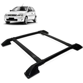 Rack de Teto Bagageiro Corsa Hatch 2003 a 2013 Tubolar Preto
