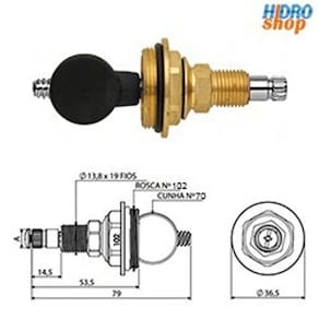 Reparo de Registro Gaveta Docol 3/4" Acabamento Deca - 281601