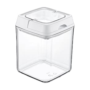 Pote de acrílico hermético quadrado com tampa 1 litro branco