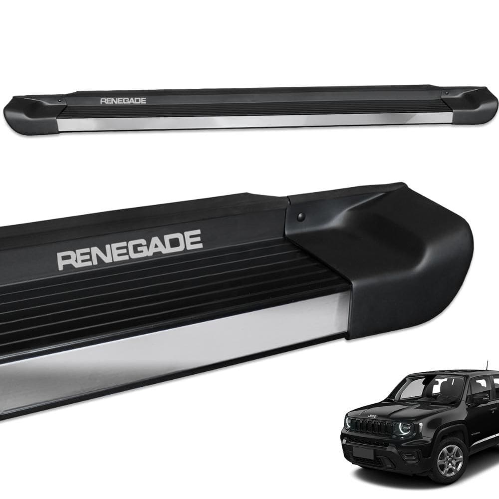 Estribo Lateral Renegade 2016 a 2024 Preto Fosco Personalizado