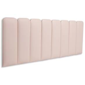 Cabeceira King Estofada Kit 10 Placas Arredondada - Courino Marfim / Off White