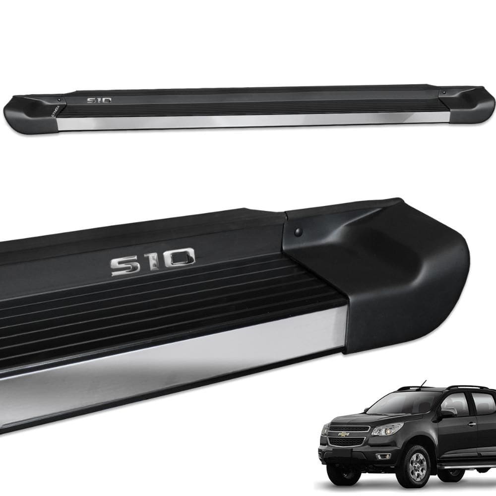 Estribo Lateral S10 Cab. Dupla 2012 a 2023 Preto Fosco Personalizado Gtnox