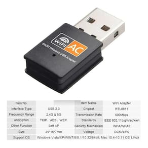 Adaptador wireless usb wi-fi 5ghz dual band